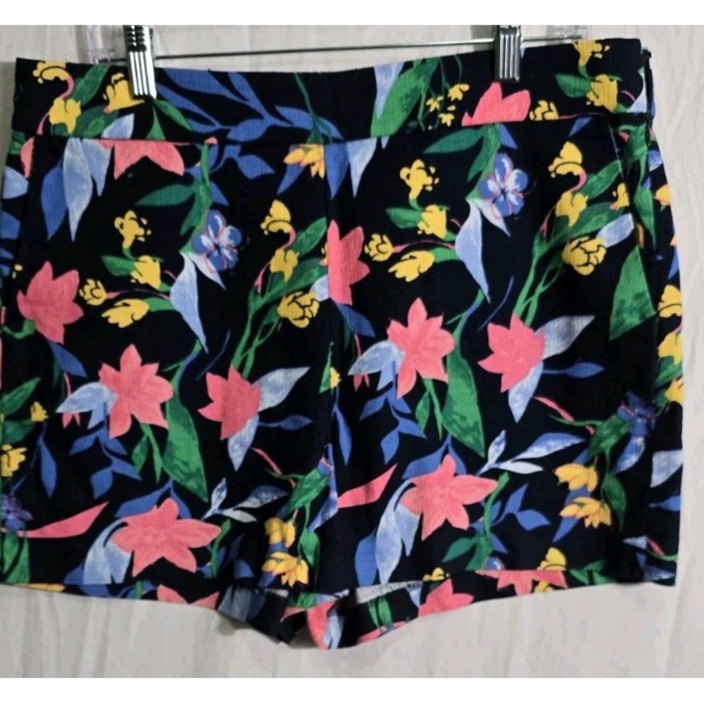 J Crew Women's Size 14 Tropical 4" Inseam Linen-Cotton Shorts